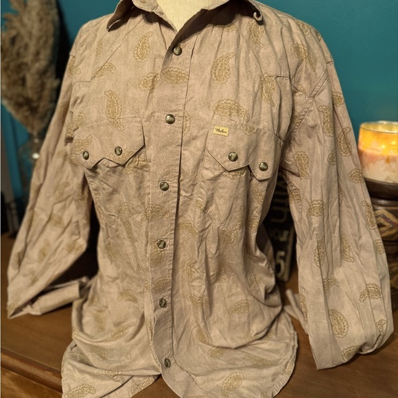 Larry Mahan Pearl Snap Paisley Long Sleeve - Picture 1 of 5